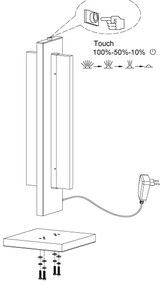 Eglo 98497 - Lampada da tavolo LED dimmerabile SPADAFORA LED/15W/230V