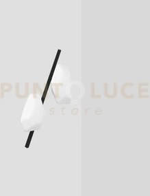 Modulor plafoniera applique 1 bianco satinato e nero opaco 2 l3299 ...