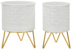 Set di 2 piedistalli per piante in metallo ø 16 cm altezza 20 cm Carly - Mauro Ferretti