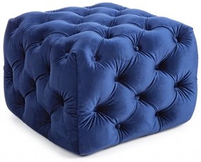 Pouf EVAN in velluto blu