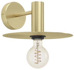 Applique Moderna Escandell Acciaio Ottone Spazzolato 1 Luce E27