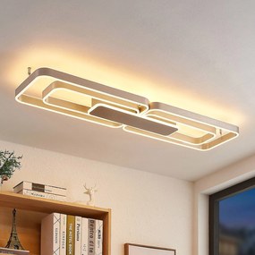 Lucande Kadira Plafoniera LED, 120 cm, nichel