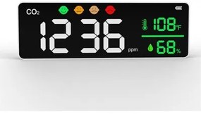 Sensore di Temperatura e Umidità Intelligente LEOTEC Medidor de Co2 NDIR de pared