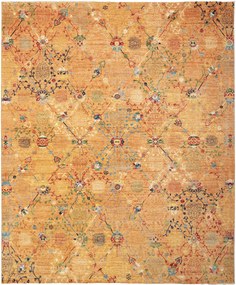 Samarkand Tappeto 300x250 Giallo (Pakistan) Annodato A Mano