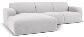 Divano angolare grigio chiaro in tessuto bouclé (angolo sinistro) Molino - Micadoni Home