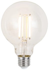 Lampada a sospensione smart nera a 4 luci incl. 4 Wifi G95 - Saffira