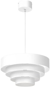 Lampadario a sospensione con filo RINGS 1xE27/15W/230V bianco
