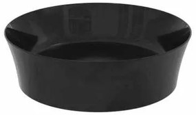 Ideal Standard Ipalyss Lavabo Tondo Da Appoggio Senza Troppo Pieno 40x12 Cm Nero Lucido