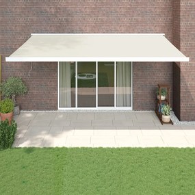 Tenda Da Sole Retrattile Crema 5x3 M İn Tessuto E Alluminio /