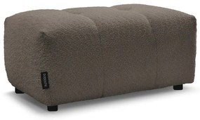 Poggiapiedi marrone con rivestimento in bouclé Roxelane – Bobochic Paris