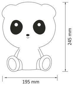 Lampada a LED dimmerabile per bambini PANDA LED/2,5W/3,7V 1200 mAh