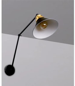 Applique FUNDO 1xE27/40W/230V nero/oro