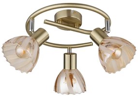 Globo 54315M-3 - Faretto ZACHERY 3xE14/40W/230V oro