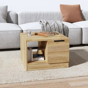 Tavolino da salotto rovere sonoma 50x50x36 cm legno multistrato