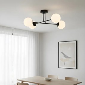 Brilagi - Plafoniera da soffitto MALIVA 4xE14/15W/230V nero/bianco