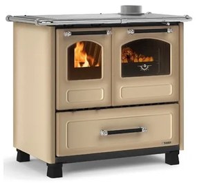 Cucina A Legna 7,5 kW Con Forno Family La Nordica 4 Stelle Cappuccino