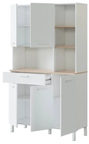 Mobile da cucina 4 ante 1 cassetto bianco rovere 0F9950A