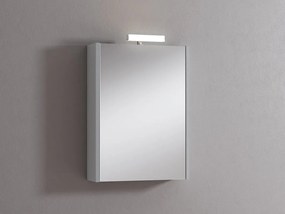 Pensile con luce Akira laccato lucido grigio chiaro L 51.5 x H 70 x P 15.5 cm