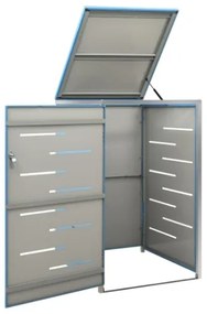 Copribidone per Spazzatura Singolo 69x77,5x115 cm Acciaio Inox