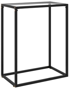 Tavolo consolle trasparente 60x35x75 cm in vetro temperato
