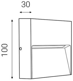 LED2 - Applique LED da esterno STEP ON LED/3W/230V antracite IP54