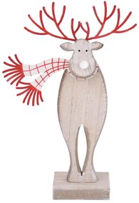 Statuetta di renna natalizia con sciarpa - Ego Dekor