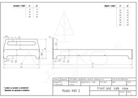 Letto per bambini 90x200 cm Kiki 2 - Adeko