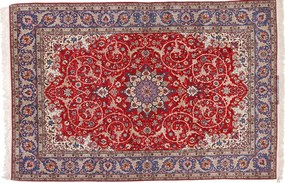 Isfahan Tappeto 250 x 370 Blu (Iran) Annodato A Mano