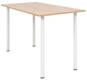 Tavolo Da Pranzo 120x60x73 Cm Rovere E Bianco /