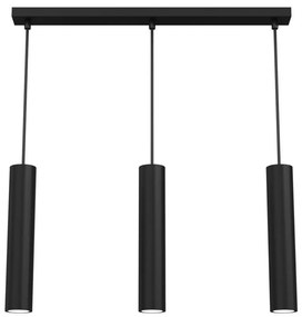 Lampadario a sospensione con filo RAITO 3xGU10/8W/230V nero
