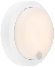 Brilo - lampada da parete ricaricabile per esterni con sensore, LED 4W/5V, batteria 4400 mAh, IP44, bianca