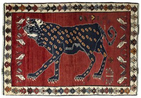 Gabbeh Tappeto 120 x 160 Rosso (Iran) Annodato A Mano