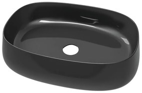 Lavabo da appoggio Paddle rettangolare in ceramica L 60 x P 40 x H 40 cm nero