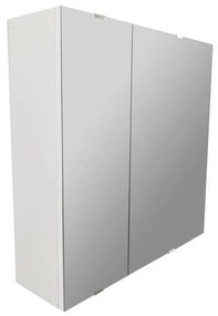 Specchio contenitore Essential bianco in truciolare SENSEA, 2 ante apertura da destra e sinistra P 17 x L 58 x H 58 cm