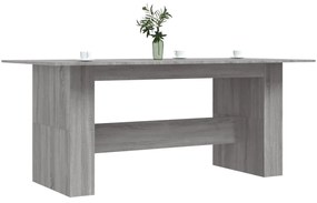 Tavolo da pranzo grigio sonoma 180x90x76 cm legno multistrato