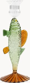 Portacandela fatto a mano in vetro borosilicato Fish
