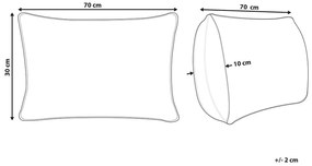 Cuscino iuta beige 30 x 70 cm LUINA Beliani