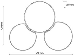 Plafoniera MONA 3xE27/15W/230V bianca