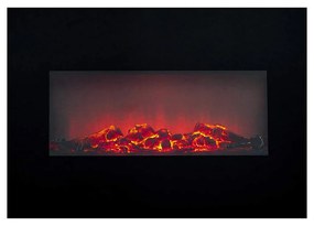 Camino Elettrico Decorativo da Parete Classic Fire Memphis Nero 1800 W 66 x 13 x 46 cm