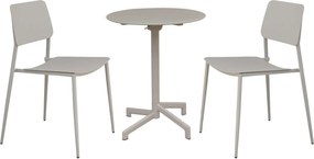 OPERA - set tavolo in metallo cm Ø 60 x 74 h con 2 sedie Viper