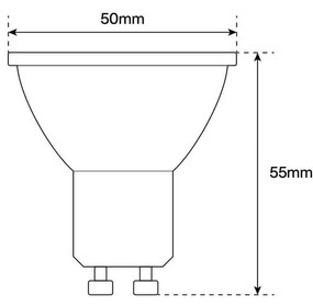 Lampada LED GU10 6W 100lm/W - Angolo 12° Colore Bianco Freddo 6.000K