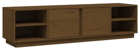 Mobile porta tv miele 156x40x40 cm in legno massello di pino