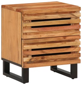 Comodino 40x34x46 cm in legno massello di acacia