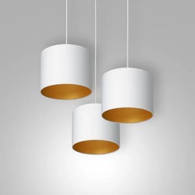 Lampadario a sospensione con filo ARDEN 3xE27/60W/230V bianco/oro