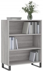 Scaffale grigio sonoma 69,5x32,5x90 cm in legno multistrato