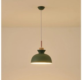 Lampadario a sospensione con filo 1xE27/15W/230V verde diametro 28 cm