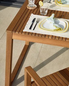 Kave Home - Tavolo da esterno Emili in legno massello di acacia 180 x 90 cm FSC 100%
