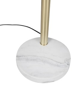 Lampada da terra Art Déco oro 5 luci - Sixties Marmo