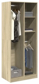 Armadio Rovere Sonoma 80x50x200 Cm İn Legno Multistrato /