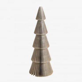 Albero di Natale di carta Jesper Beige Lino & ↑22.5 cm - Sklum